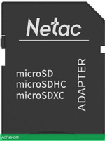 Карта памяти Netac P500 Standard 64GB + адаптер (NT02P500STN-064G-R)