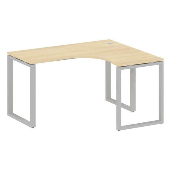 Metal System Стол криволинейный правый на О-образном м/к БО.СА-3 (R) Акация Лорка/Металл Серый 1400*