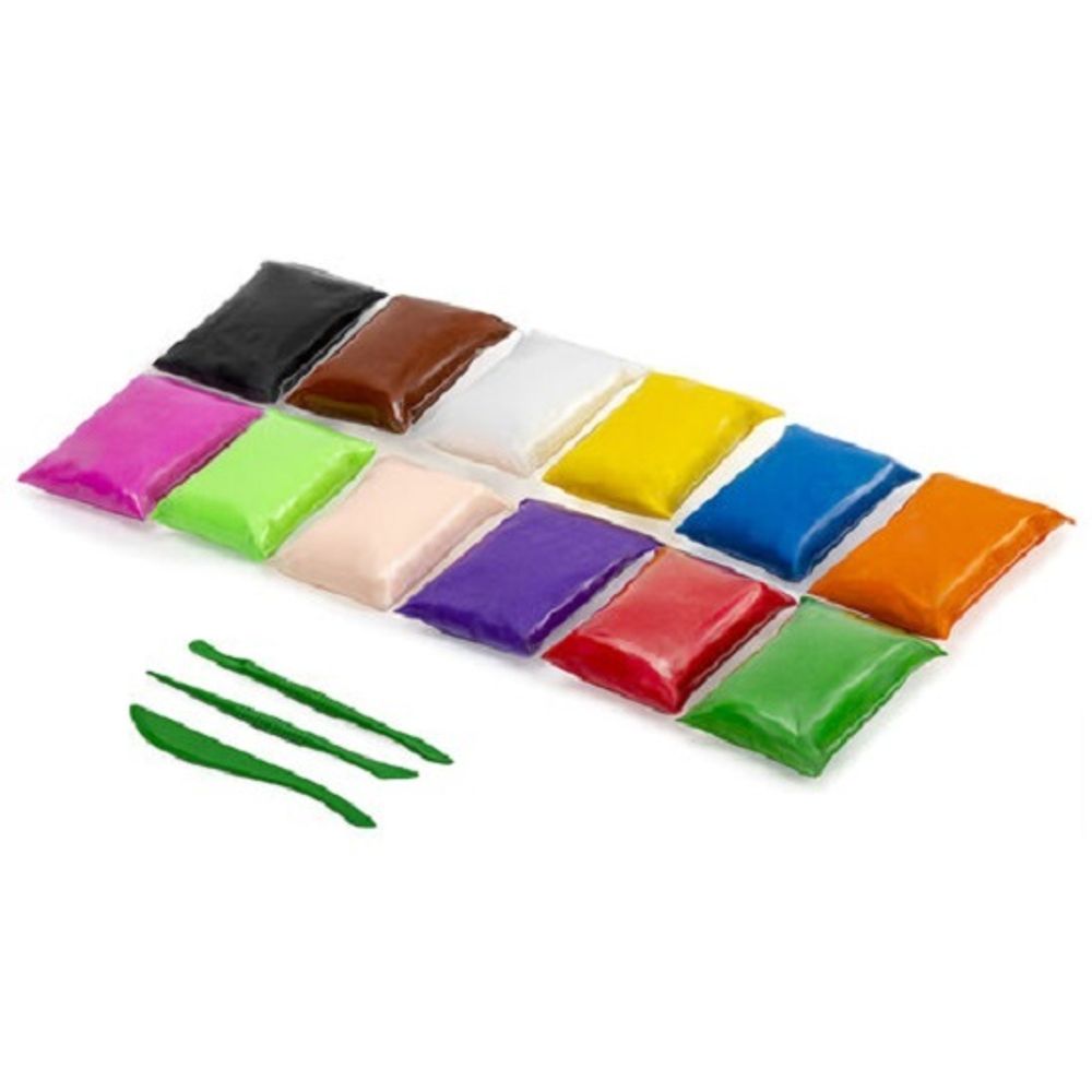 Пластилин легкий 12 цветов Brauberg Kids, 120 гр, 3 стека, вакуумн. упаковка