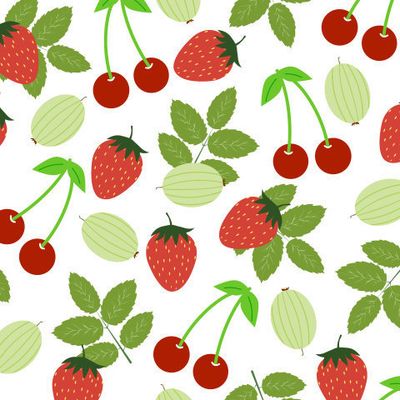 ягоды,крыжовник,вишня,клубника