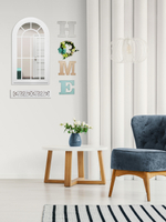 Декор для дома и интерьера "Зеркальное окно-арка" 67х34 см