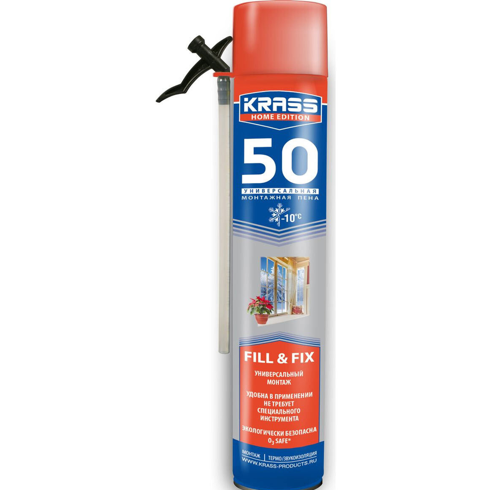 Пена монтажная бытовая KRASS Home Edition 50 всесезонная (750мл)
