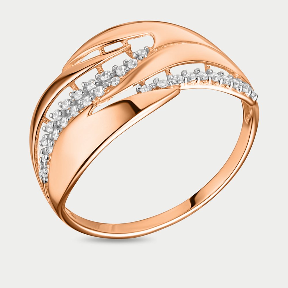 Кольцо для женщин с фианитами из розового золота 585 пробы (арт. 70158200)