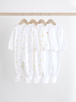 Комбинезон / Cлип для малышей Next K79-485, 4 шт., Белый