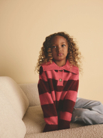 Джемпер с воротником для девочки Next B69-180, Бордовый, Розовый