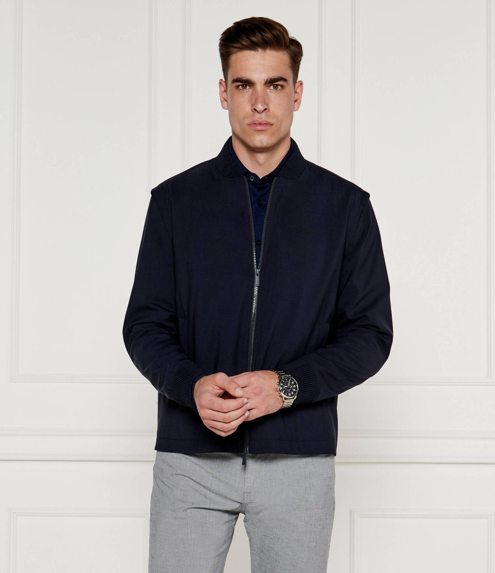 Хлопковая куртка 2в1 BOSS BLACK - темно-синий(50521572)