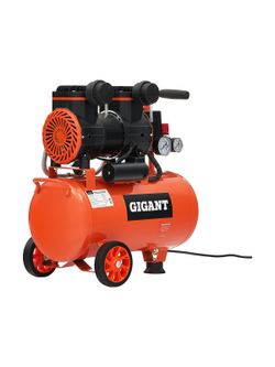 Безмасляный малошумный компрессор Gigant (25 л; 8 бар; 225 л/мин) GSWK-25/1400