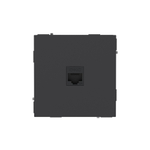 Компьютерная розетка RJ-45 без шторки, кат.6А одинарная,KANT, черный уголь