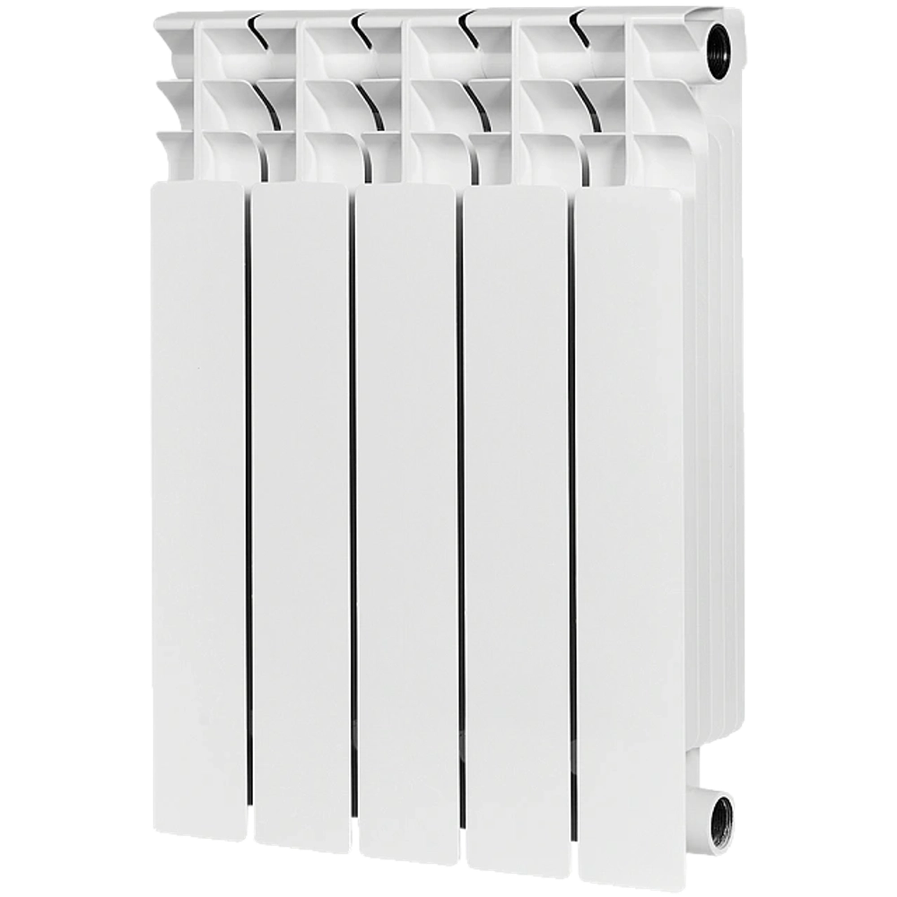 Радиатор биметаллический STOUT TITAN 500 - 5 секций (подключение боковое, цвет белый)