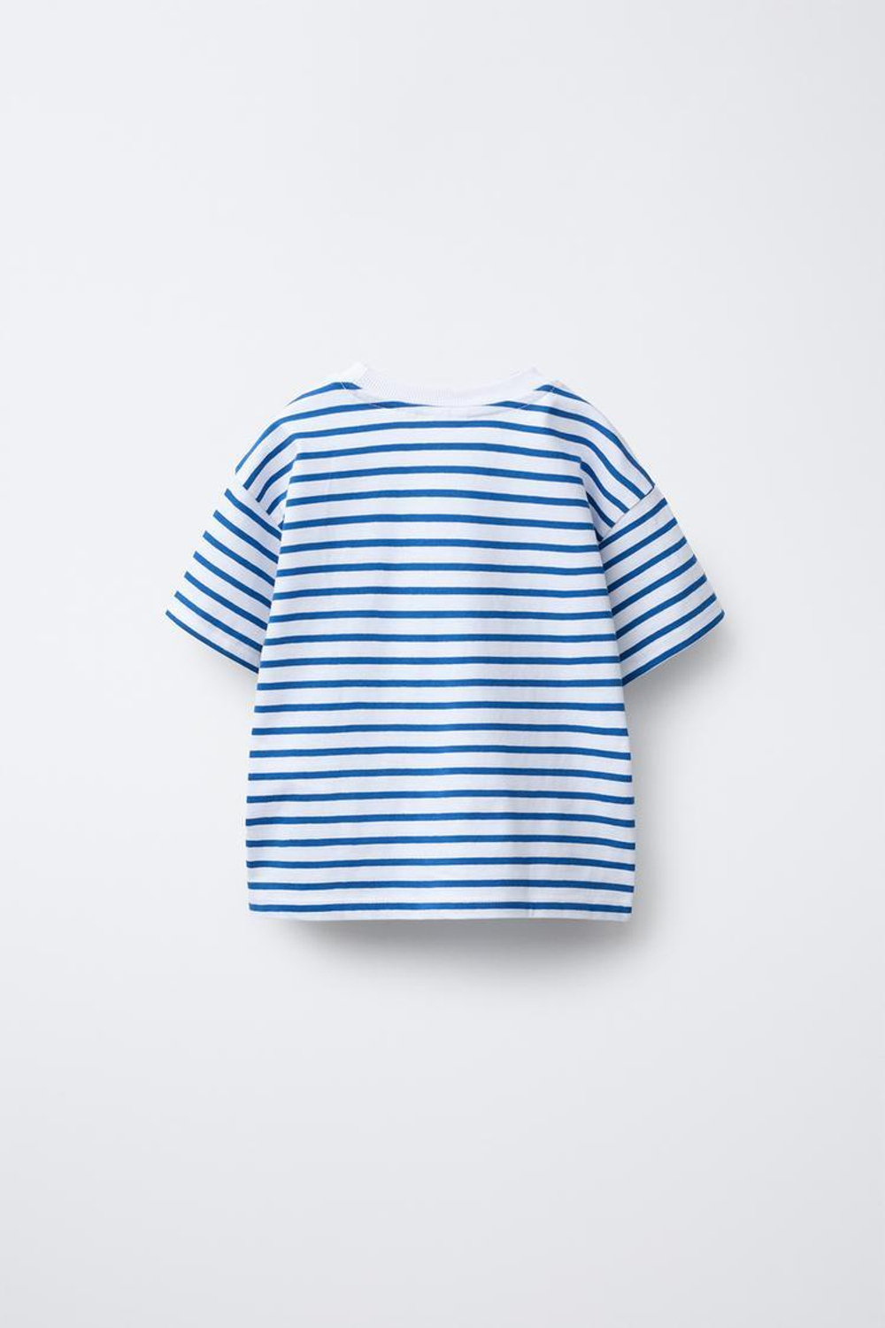 ZARA НАБОР ИЗ ДВУХ ФУТБОЛОК В ПОЛОСКУ, СИНИЙ/БЕЛЫЙ