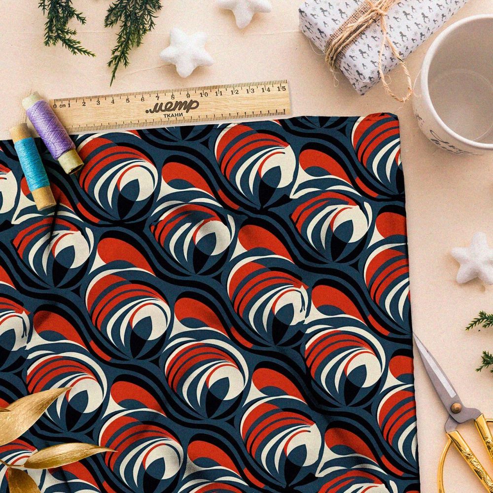 Ткань Барби экзотический орнамент