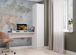 Шкаф-пенал Мори МШ 400 (ш402*г478*в2100мм), ЛДСП Белый