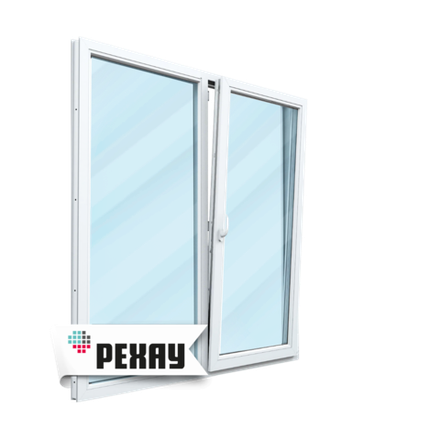 Пластиковое окно Рехау 70 мм двухстворчатое