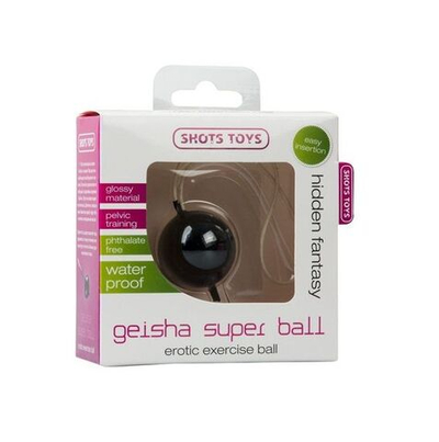Чёрный вагинальный шарик Geisha Super Ball (Цвет: черный)