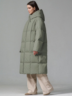 Пуховик длинный, хаки, SilverFox