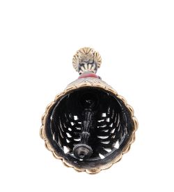 AM-4000 Колокольчик-подсвечник «Лебединое перышко» (латунь, янтарь)