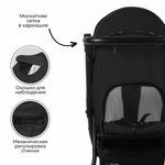 Коляска детская прогулочная BubaGo арт.BG 155-6 MODEL CROSS City цвет Черный\Black¶