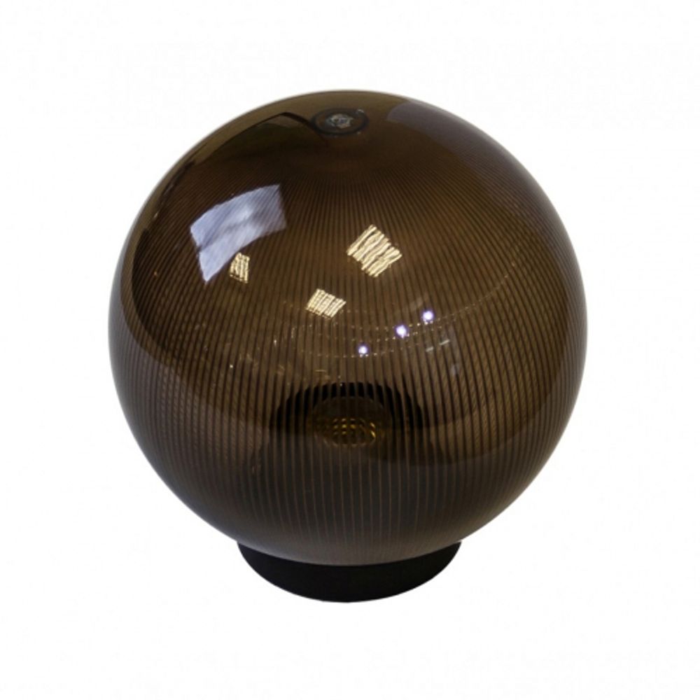 Садово-парковый светильник ЭРА НТУ 02-60-205 шар дымчатый призма на опору / кронштейн IP44 Е27 max60Вт d200mm | Садово-парковые светильники