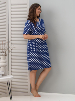 Туника Т-012/джинс-крупныйгорох