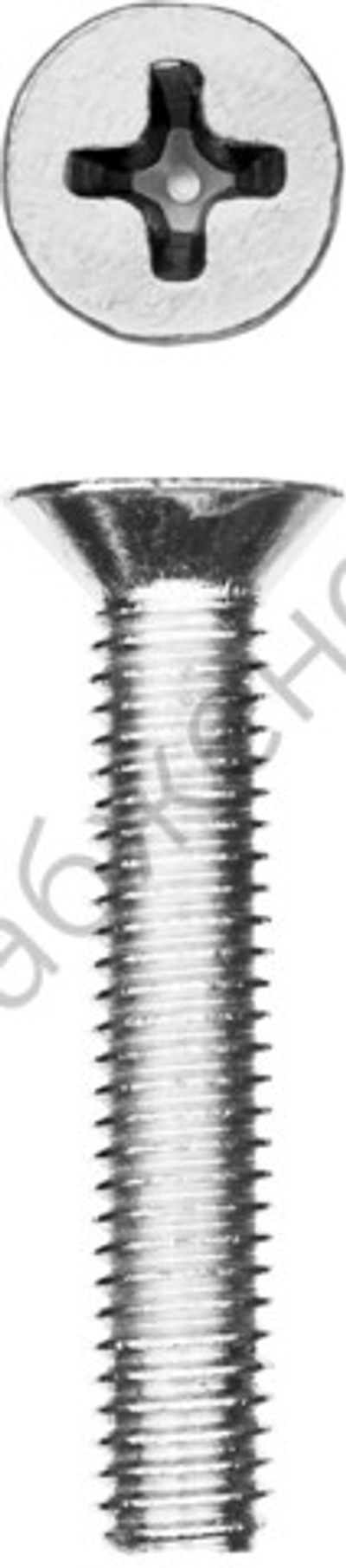 ЗУБР DIN 965, M4 x 25 мм, кл. пр. 4.8, винт с потайной головкой, цинк, 15 шт (303116-04-025)