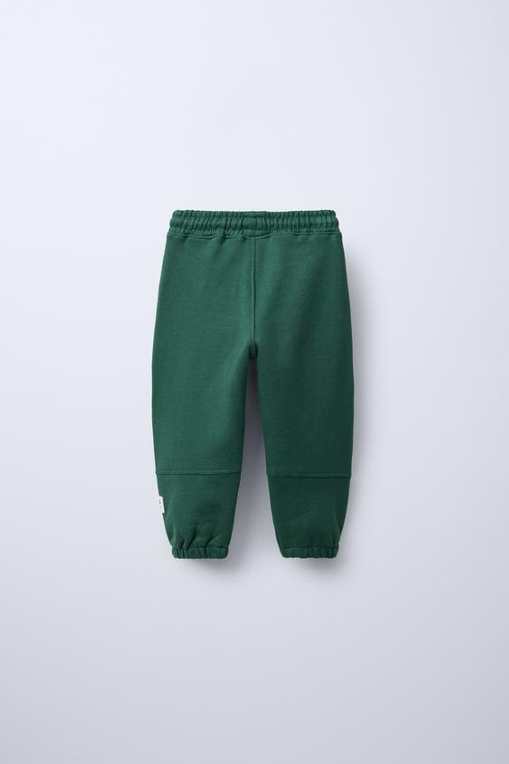 ZARA БРЮКИ ИЗ МЯГКОЙ ТКАНИ С НАШИВКОЙ, ЗЕЛЕНЫЙ