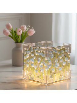 Набор для творчества Светильник Куб голубые тюльпаны (XYD-04)