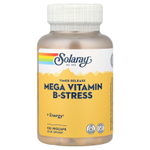 Solaray, мегавитамин B-Stress, замедленное высвобождение, 120 растительных капсул