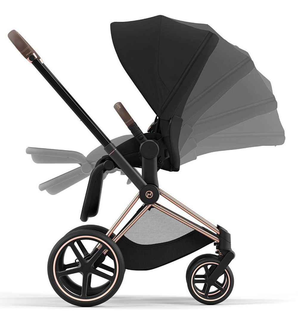 Коляска 2 в 1 Cybex Priam IV Rosegold complete Sepia Black