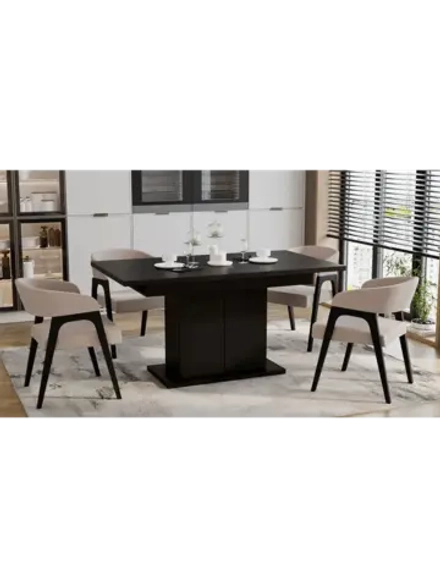 Стол кухонный Черный 150 (201)х85х77 см