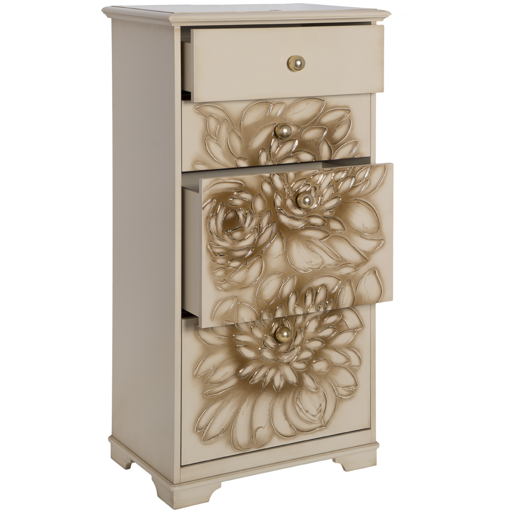 Комод Эн Берри с 4 ящиками Айвори