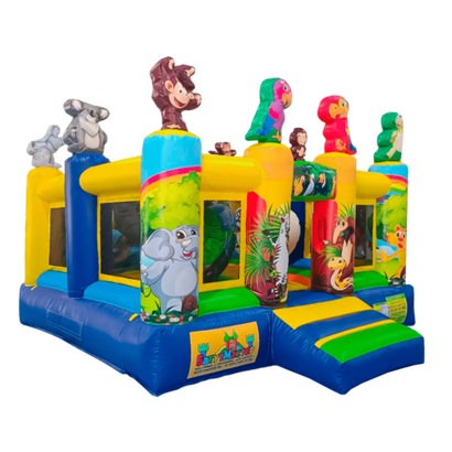 Коммерческий надувной батут «Попугайчики 2» без горки, размер 3,5*3,5*2,5 м