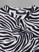 Лонгслив зебра для девочки на осень