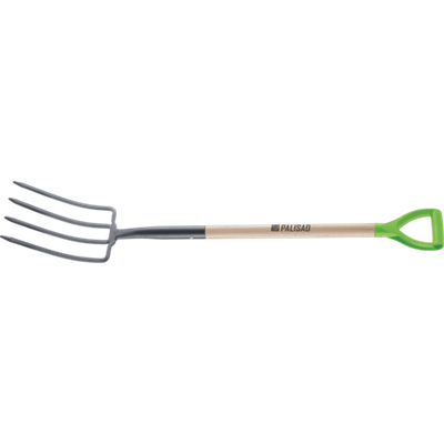 Вилы 4-рогие, огородные, кованые, 195х295х1165 мм, деревянный лакированный черенок Palisad