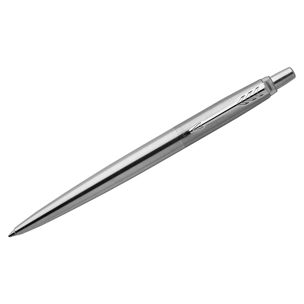 Ручка шариковая Parker Jotter Stainless Steel GT синяя, 1.0мм, корпус хром, автоматич.