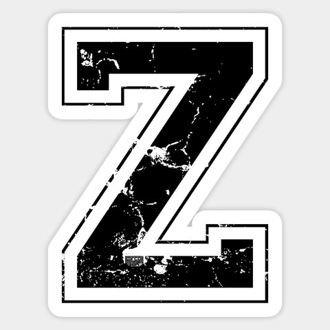 Наклейка «Z» (черная ретро)