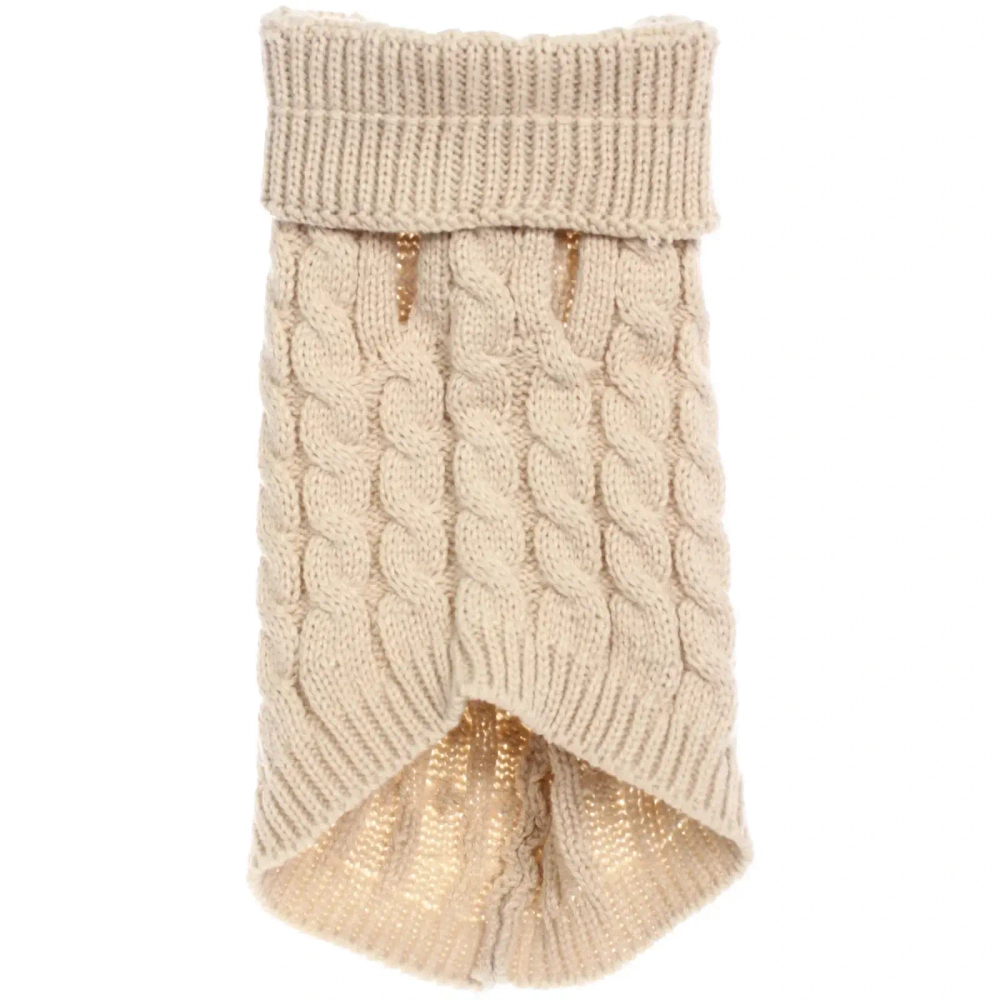 Кофта - свитер для мелких пород собак и кошек «BRO Style», косички, цвет ореховый, р XL