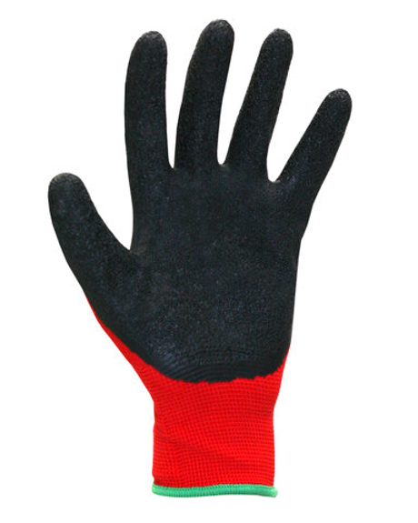 Перчатки "НейпЛат" (нейлон с латексом, цвет красный с черным)