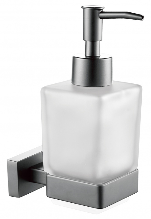 5007-G Дозатор для жидкого мыла нас., стеклянный (ГРАФИТ) ViEiR  (30/1шт)