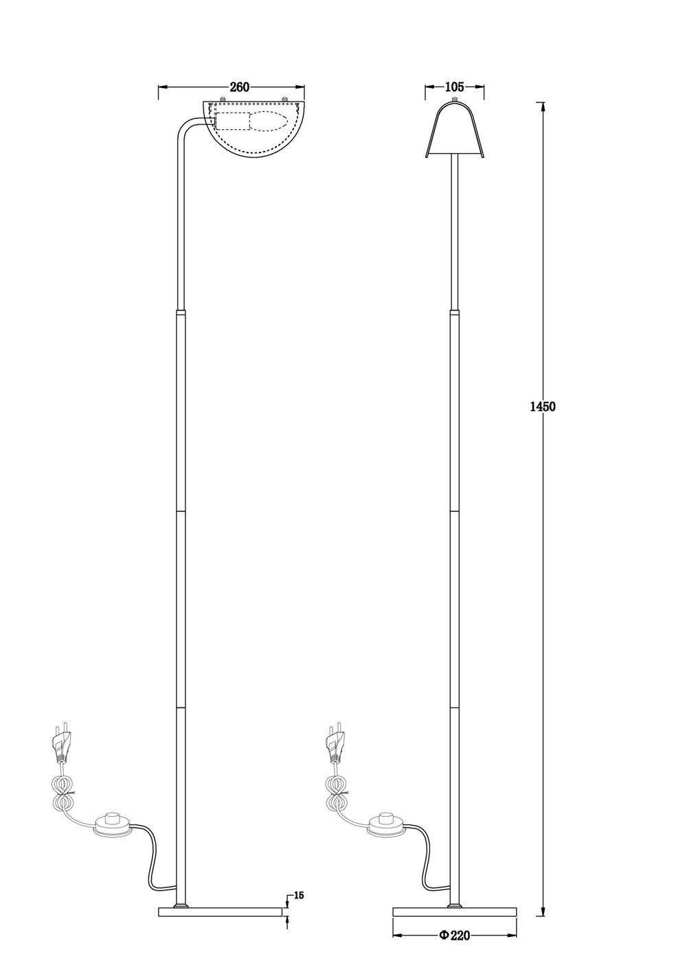 Напольный светильник (торшер) Freya FR5228FL-01C