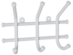 Вешалка "Норма 3" белая (планка с 3-я крючками)