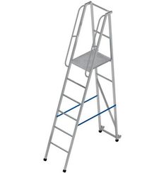Лестница-платформа фиксированной высоты алюминиевая MEGAL ЛПФВА Н=1.5-3 передвижная