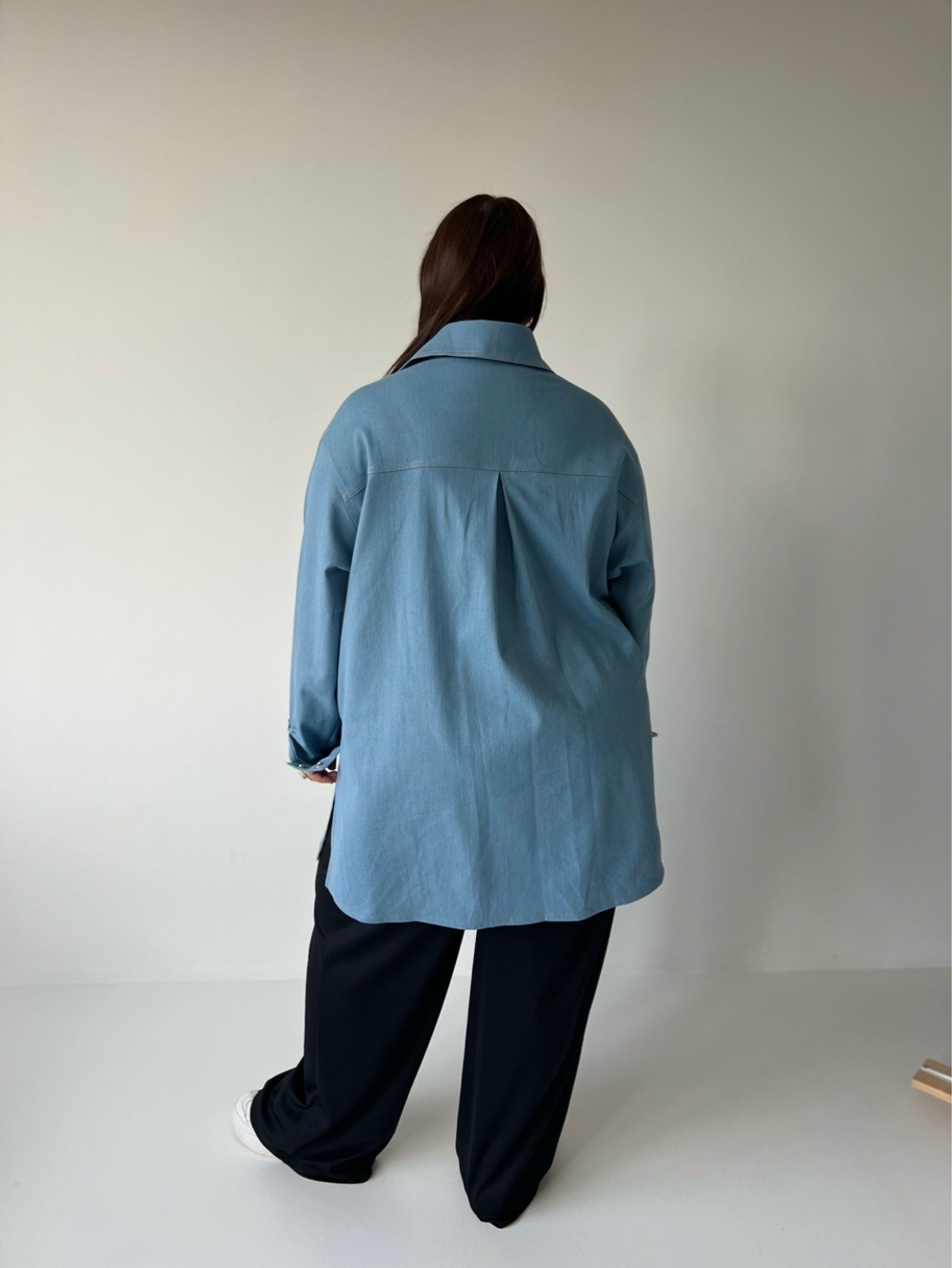 Рубашка джинсовая голубая