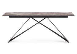 Стеклянный стол Ноттингем 180х90х74 карелия / черный