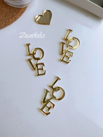 LOVE, вертикальные, 5 шт