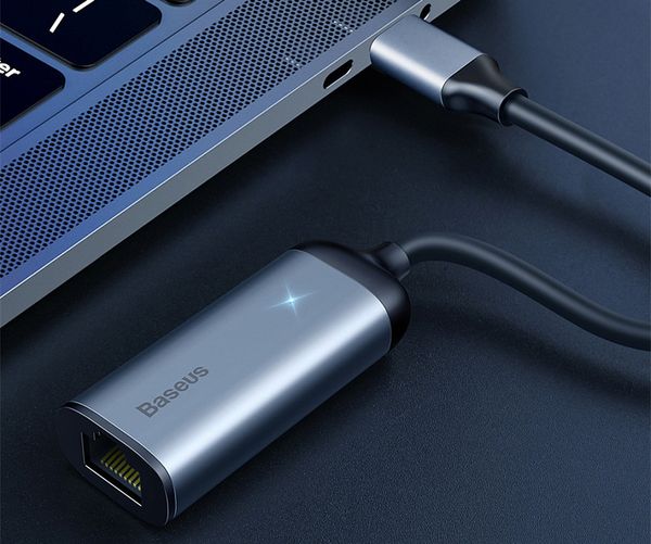 Переходник Baseus Enjoy series Type-C to LAN Adapter (CAHUB-H0G) Графитовый