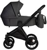 Детская коляска Indigo Solio 3 в 1 с автокреслом Avionaut Cosmo Grey So06 черный