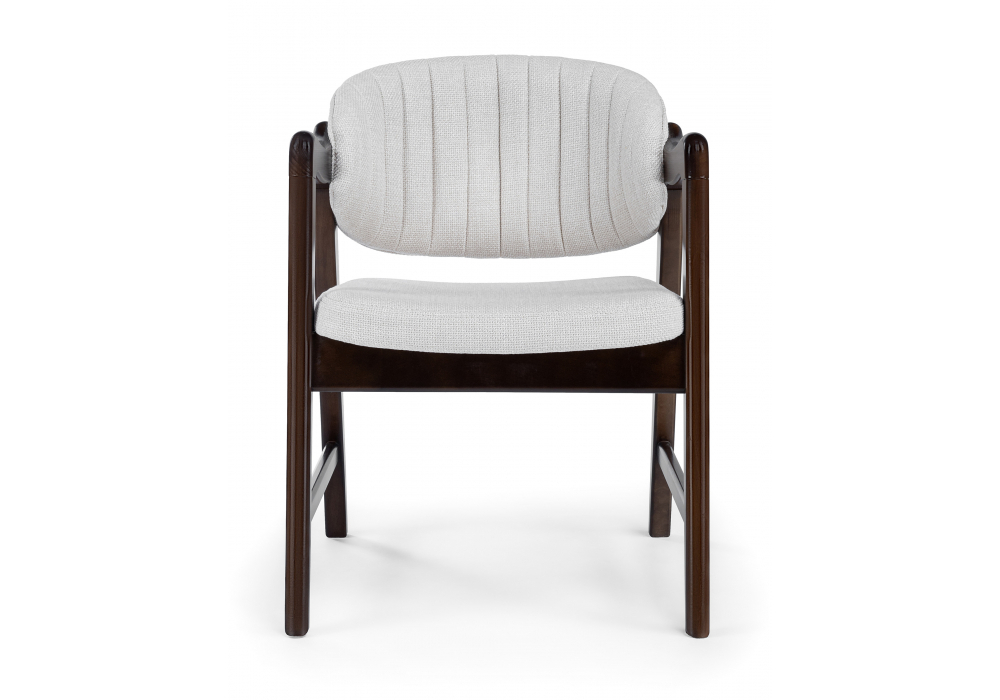 Стул деревянный Woodville Никсон ткань мешковина 9199-2, цвет орех