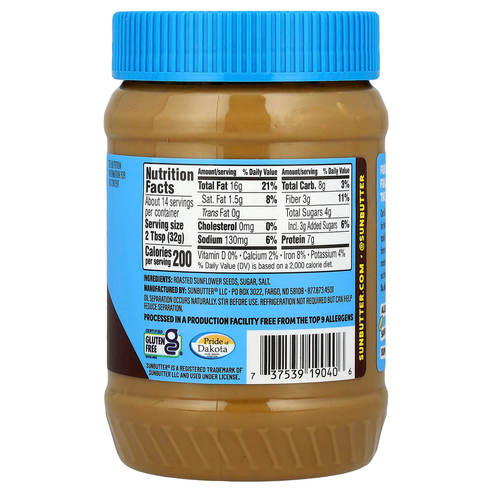 SunButter, Подсолнечное масло, хрустящее, 454 г (16 унций)