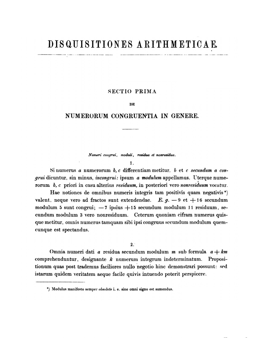 Carl Friedrich Gauss Werke. Volume 1 | C.F. Gauss