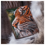 Кожаный картхолдер «Тигр»